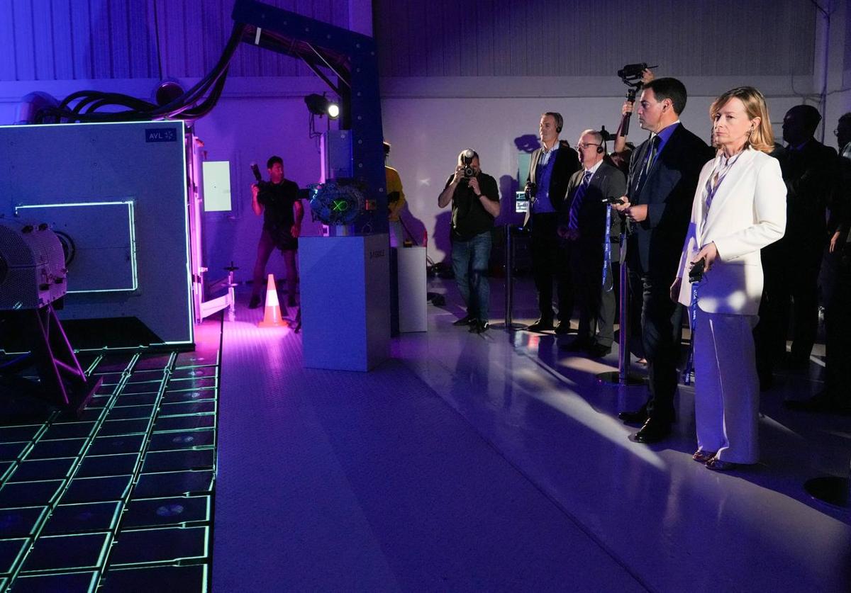 El lehendakari Pradales, durante la inauguración.