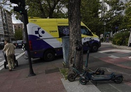 La presencia de la ambulancia ha sido necesaria tras el accidente.