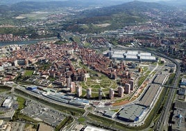 Vista área de gran parte de la localidad.