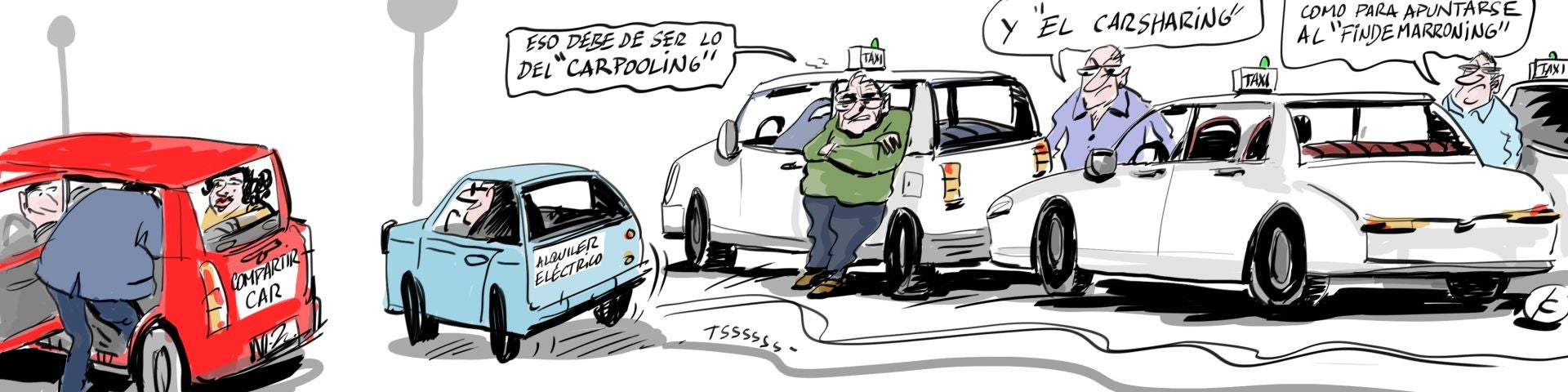 La viñeta de Cerrajería sobre los taxis en Vitoria