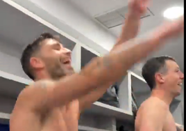 La fiesta de los jugadores del Athletic: del «estamos todos de fiesta» al himno de la Champions en el vestuario