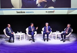 Xosé Luis Vilela, Imanol Pradales, Alfonso Rueda y Óscar Villasante.