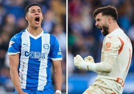 Mouriño y Sivera celebran el triunfo ante el Valencia.