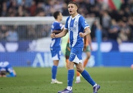 Tenaglia celebra el triunfo ante el Valencia.