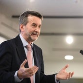 Josu Jon Imaz, durante su intervención en el Foro Empresarial de Gipuzkoa.