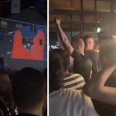 Fiestón en la 'Europarty' del baserri de Derio durante la actuación de Melody