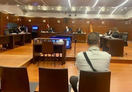 El violador vitoriano, durante el juicio celebrado en la Audiencia Provincial de Álava en marzo del año pasado.