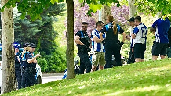 45 actas a aficionados del Alavés tras la trifulca previa al partido en Valladolid