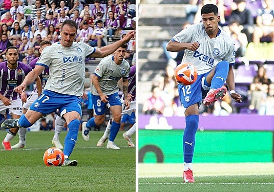 Kike García y Mouriño, ante el Valladolid.