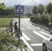 Paso de cebra de escasa visibilidad en Landaberde.