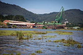 Terrenos en los que se localiza el Astillero de Murueta y donde está previsto ubicar una de las sedes del museo Guggenheim Urdaibai.