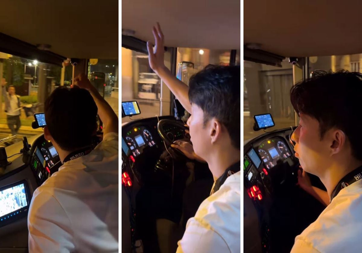 Capitán del Tottenham... y copiloto de autobús: el show del coreano Son por Bilbao tras ganar la Europa League