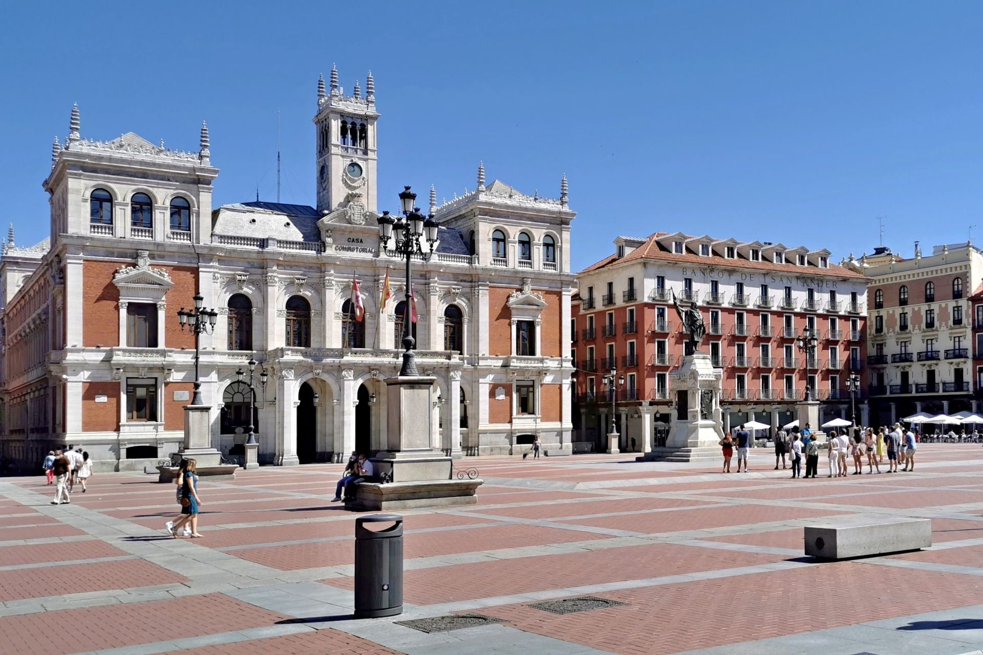 Ayuntamiento en la Plaza Mayor de Valladolid.