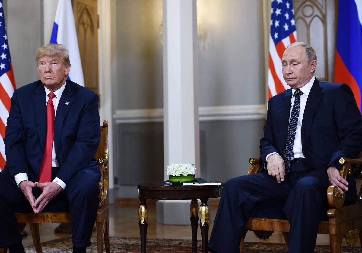 Donald Trump y Vladimir Putin en un reunión en 2018.