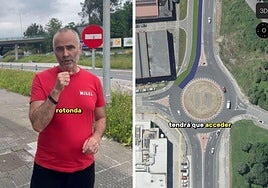 Un profesor de autoescuela advierte sobre el peligro de esta rotonda de Galdakao: «Es un auténtico quebradero de cabeza»