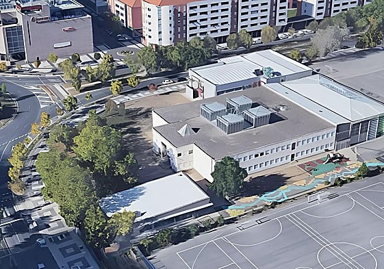 Vista aérea de la ikastola Toki Eder.