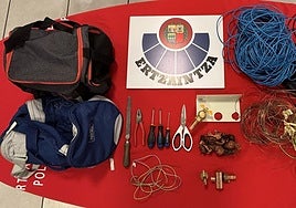 Dos detenidos cuando robaban cable de cobre en un edificio en obras en Vitoria