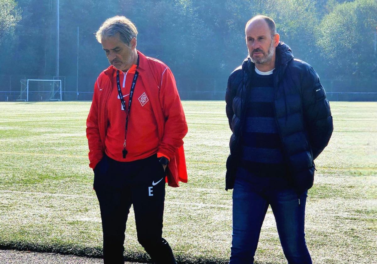 Natxo González y Jabi Luaces, en las instalaciones de Txolon.