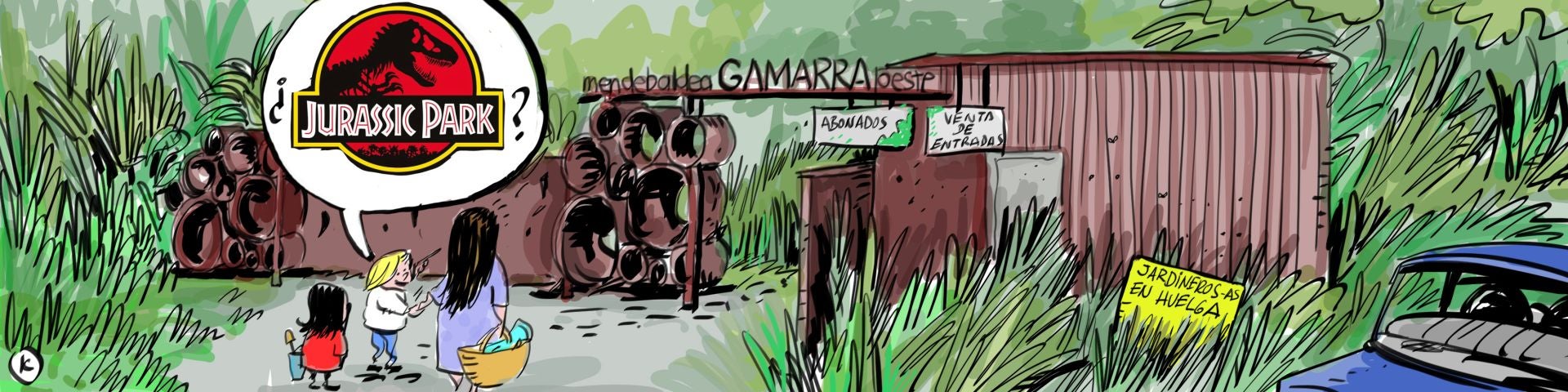 La viñeta de Cerrajería sobre la jornada de puertas en las instalaciones de Gamarra