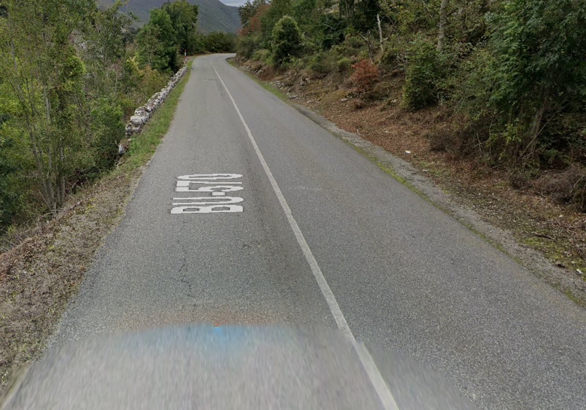 Imagen de la carretera BU-570 donde tuvo lugar el accidente.