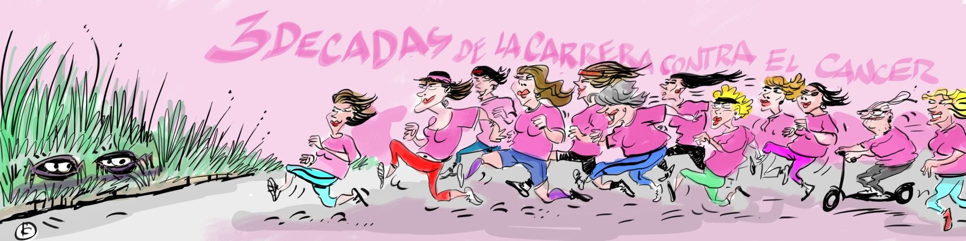 La viñeta de Cerrajería sobre la Carrera de la Mujer en Vitoria