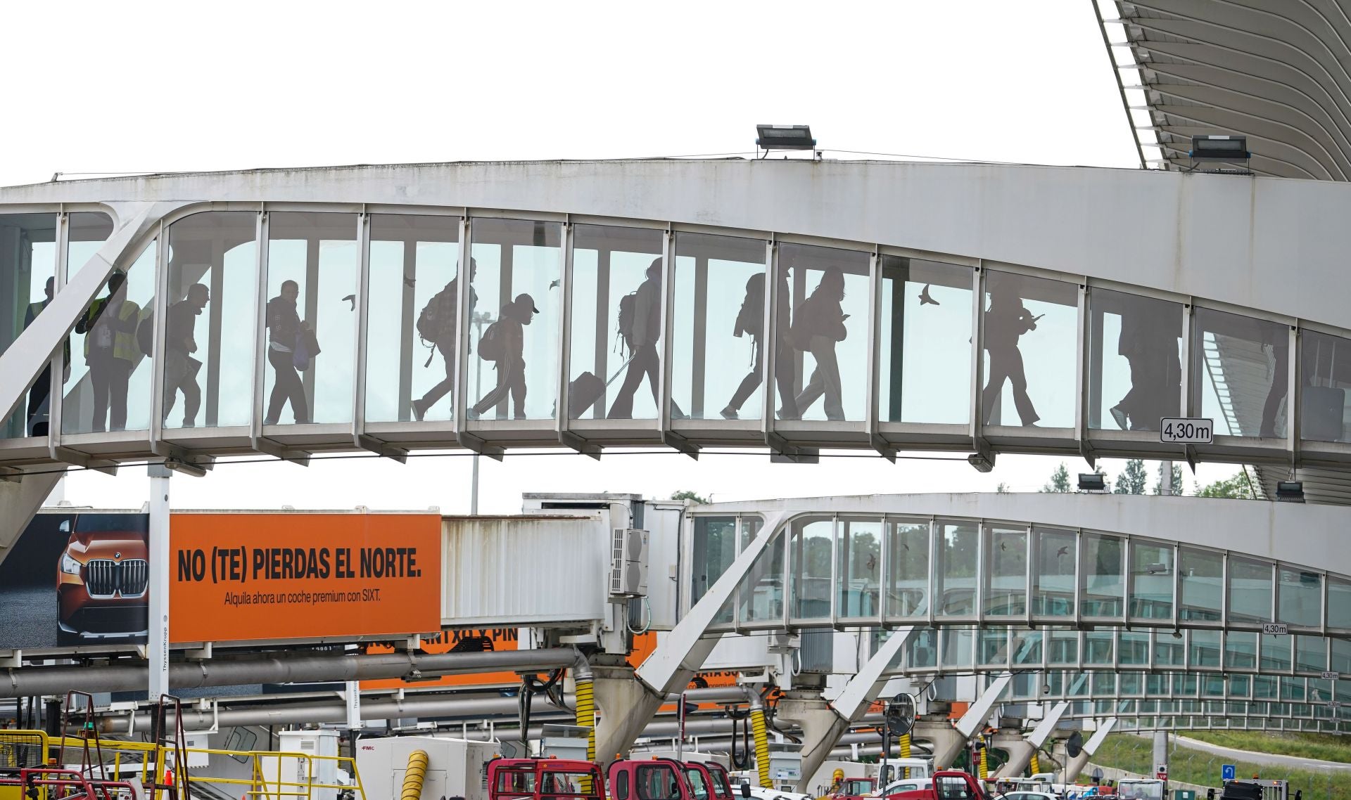 Las mejores imágenes del primer vuelo Nueva York-Bilbao de la historia