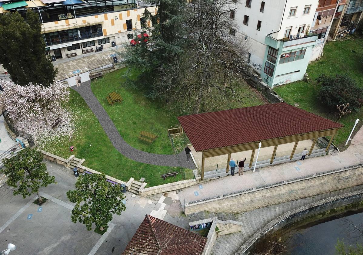 Hoy comienzan las obras para cubrir la pista de petanca de Valdespina