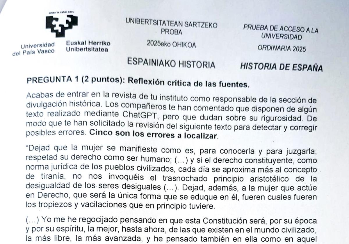 Así ha sido el examen de Historia: «Nivel medio, asequible»