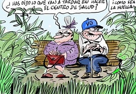 La viñeta de Cerrajería sobre las obras del centro de salud del Casco Viejo