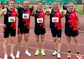 Representantes del CD AMA, tras las pruebas.