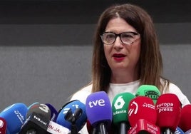 Leire Díez, en rueda de prensa.