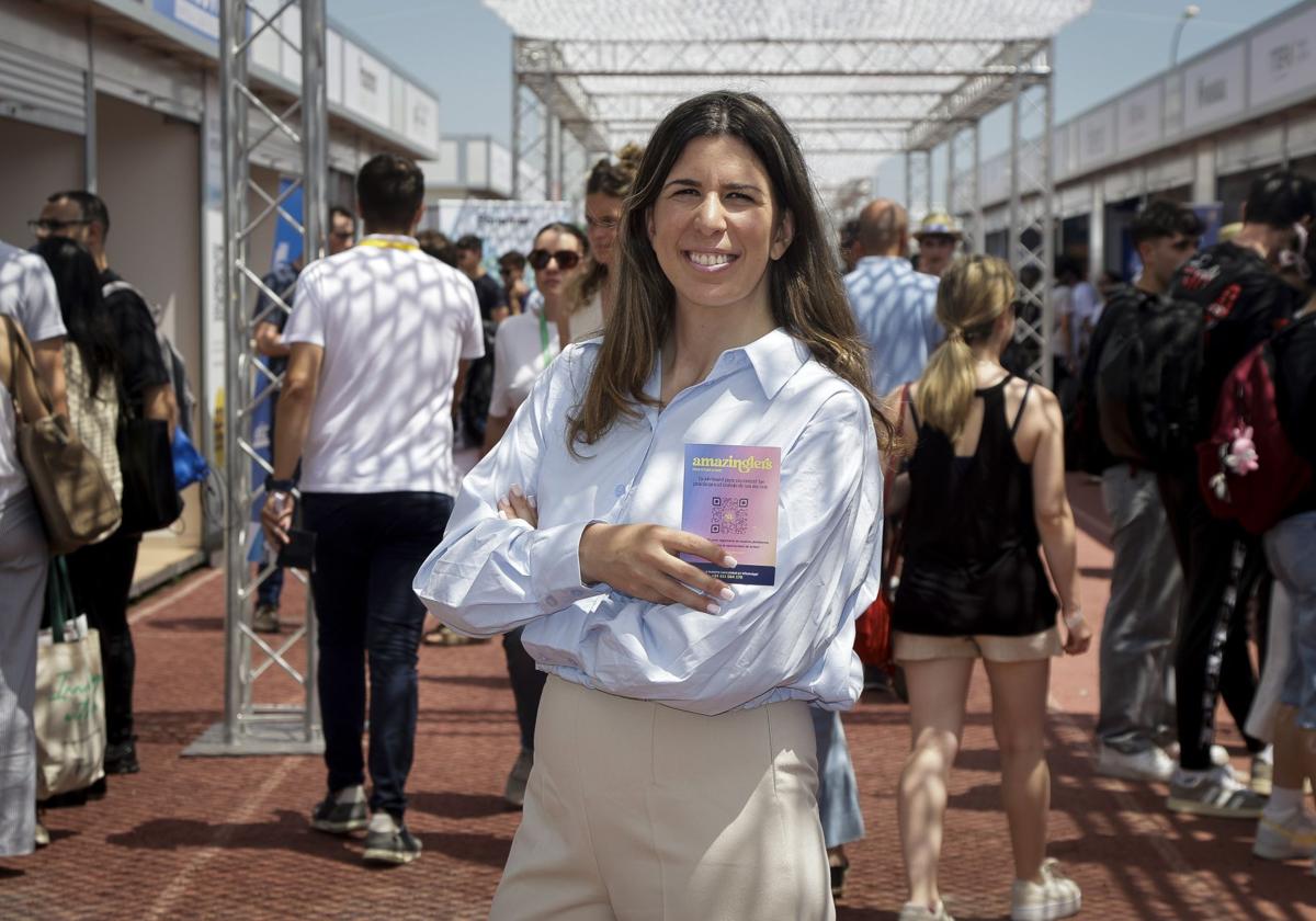 Igone Ruiz de Azua en una feria de empleo organizada en Valencia la semana pasada.