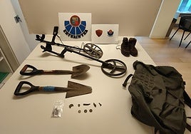 Los objetos requisados por la Ertzaintza