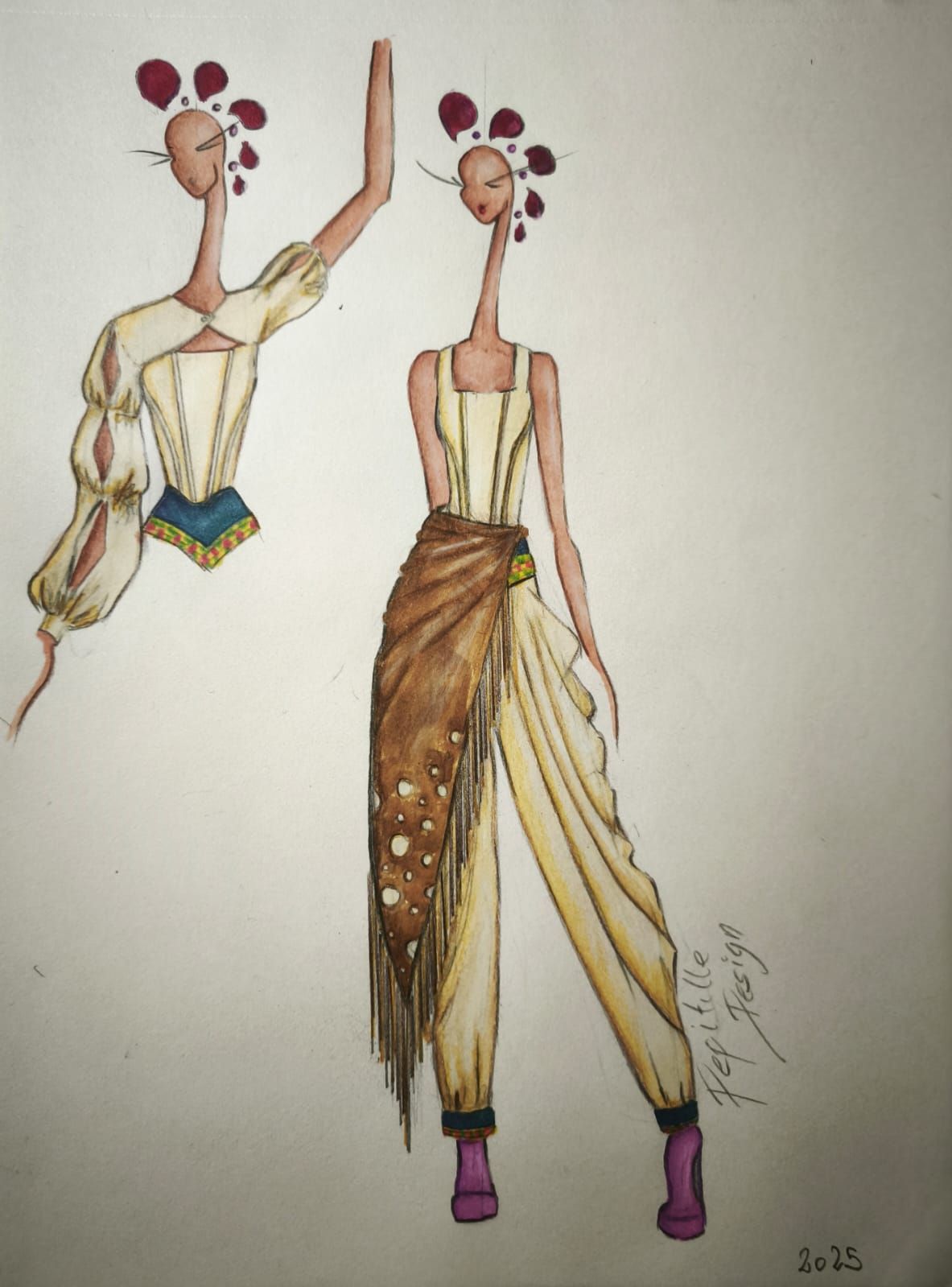 La diseñadora vitoriana que mezcla cultura africana y flamenca para una obra de teatro