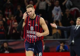 Sedekerskis, en un partido de esta temporada del Baskonia.