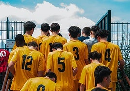 Jugadores del Croises de Bayona a finales de mayo.