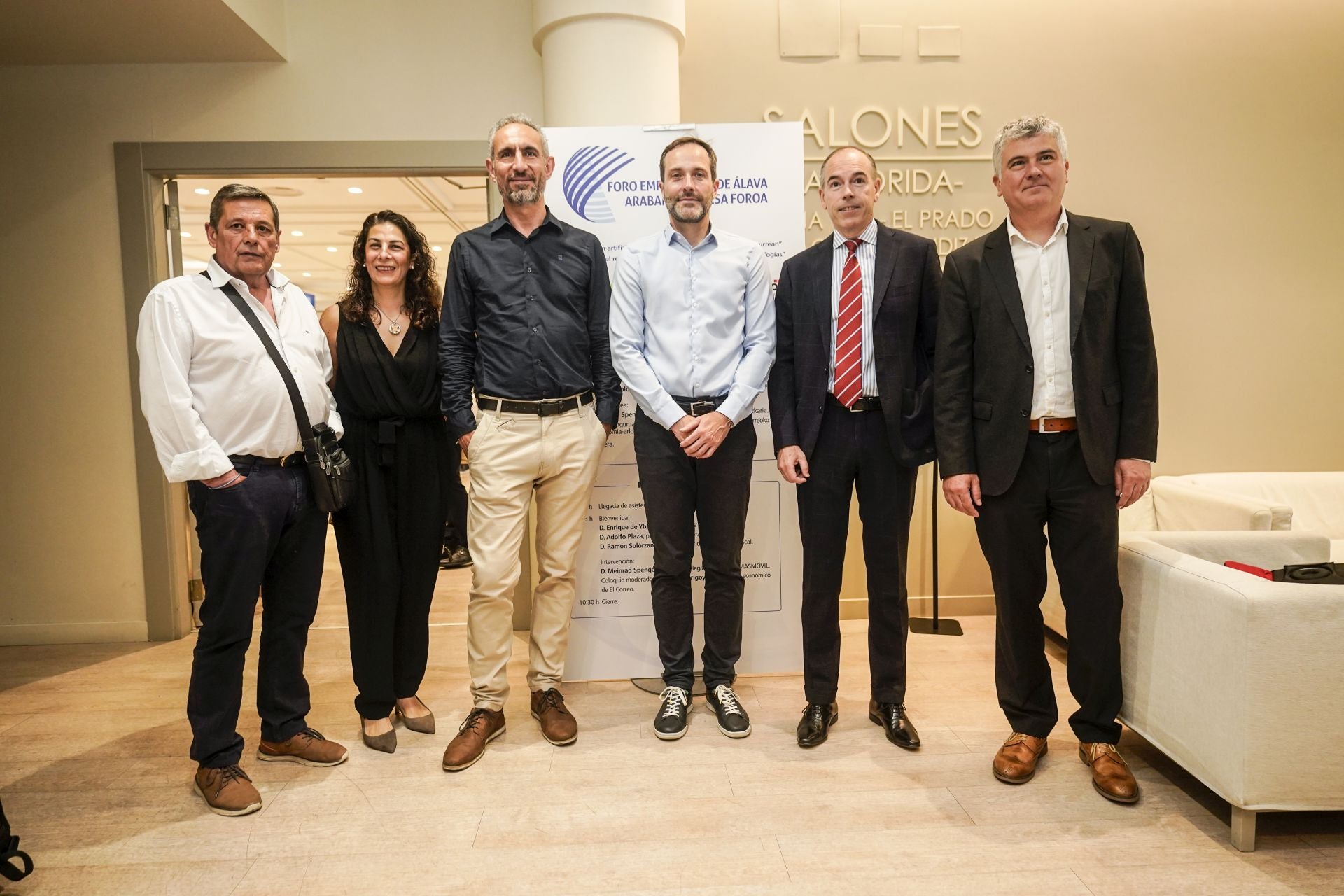 Víctor Fanega, Inés Gómez, Rubén Mateos, Diego González, Iñaki Odriozola y Ricardo Romo.