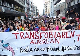 Manifestacion en el día del Orgullo LGTBI.