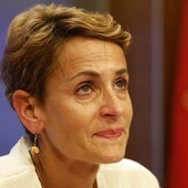 Chivite rompe a llorar al hablar de su «amigo» Santos Cerdán: «Lo que he leído no se corresponde con él»