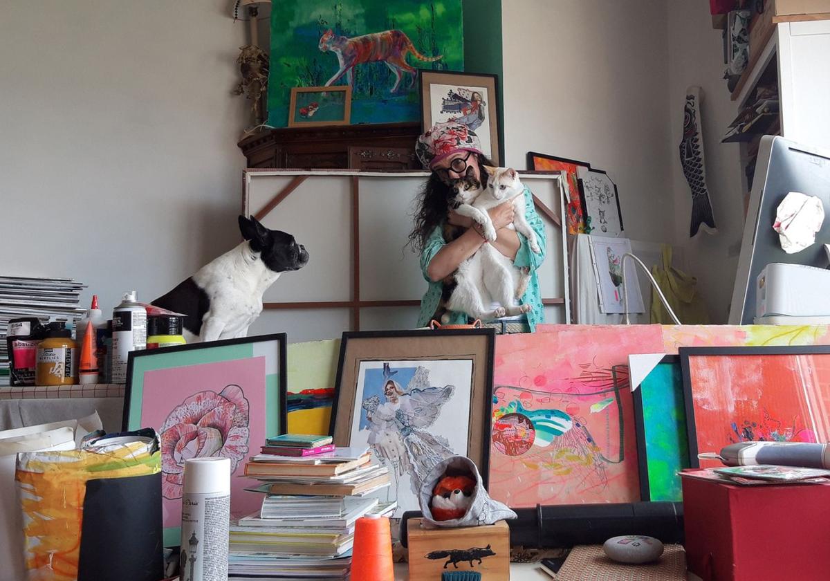'Vivieron perdices' o cómo esta arquitecta bilbaína tiene fans gracias a sus retratos e ilustraciones.