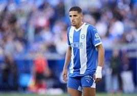Abqar, en un partido del Alavés de esta temporada.