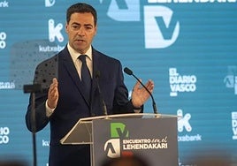Imanol Pradales, durante su discurso.