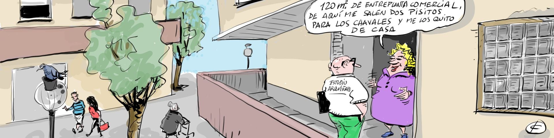 La viñeta de Cerrajería sobre las lonjas de Vitoria que se convertirán en casas