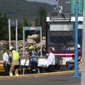 Lugar del trágico accidente en la estación de Araia.