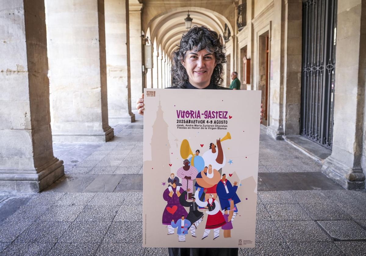 La ilustradora Ania Sáenz de Buruaga ha ganado el concurso del cartel de fiestas.