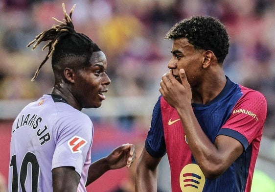 El menor de los Williams y Lamine Yamal mantienen una relación de amistad.