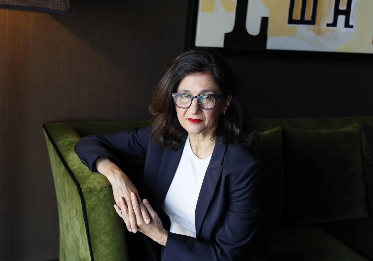 Nemat Shafik, ayer en Bilbao en los momentos previos a la entrevista.