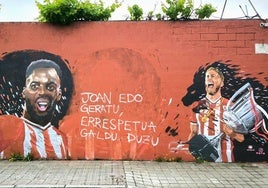 Así ha amanecido el mural de los hermanos Williams en Barakaldo.
