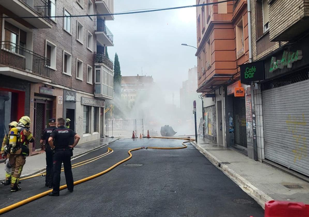 Una fuga de gas en las obras de Los Herrán obliga a cortar el tráfico y confinar a vecinos durante media hora