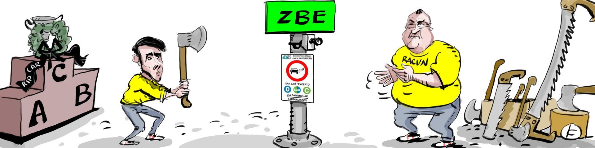 La viñeta de Cerrajería sobre el recurso del RACVN de la zona de bajas emisiones